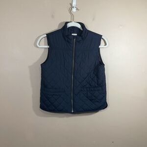 J Crew Crewcuts Boys Puffer Vest M Blue Gorpcore Outdoors Hiking Winter Pockets